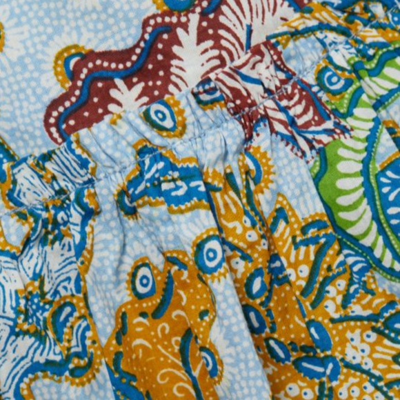 NWT $295 SUZIE KONDI Vari Batik Ruffle Mini Dress in Paradise Blue - size XS! - Picture 6 of 6